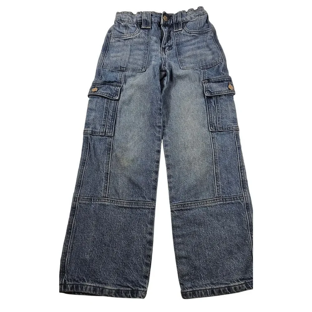 Bay High Rise Slim Straight Cargo kancan Pants jeans 90s trending sz 10 girls